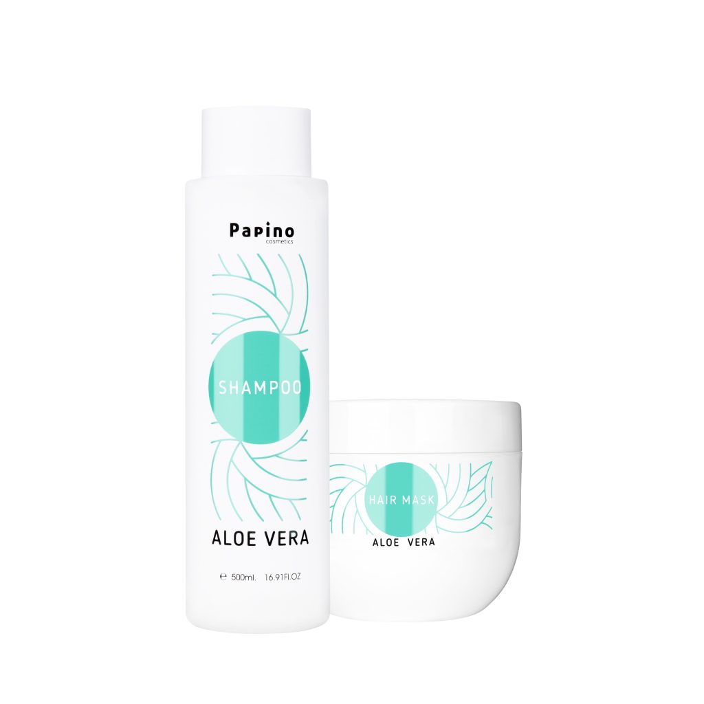 Серия алое вера шампоан маска за коса Papino cosmetics 500 мл