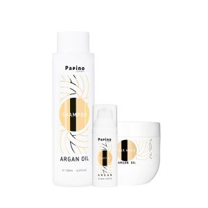Серия арганово масло шампоан маска за коса течни кеистали Papino cosmetics