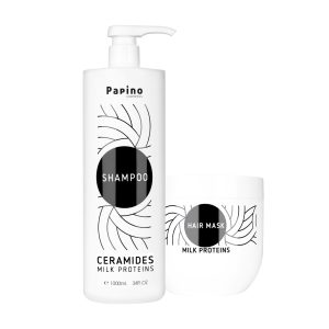 Серия млечни протеини шампоан маска за коса Papino cosmetics 1000 мл