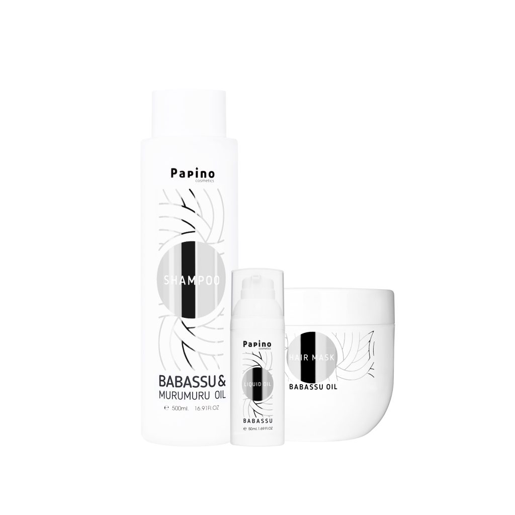 Серия бабасу шампоан маска за коса течни кеистали Papino cosmetics 500 мл