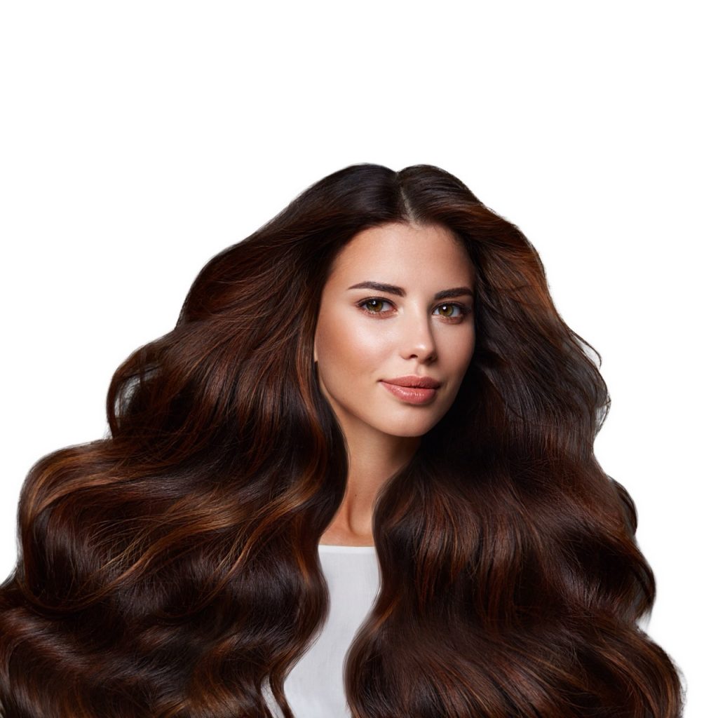 styling hair papino beautiful woman with waivy hair